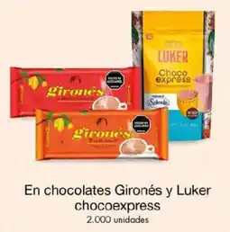 Metro En chocolates Gironés y Luker chocoexpress oferta