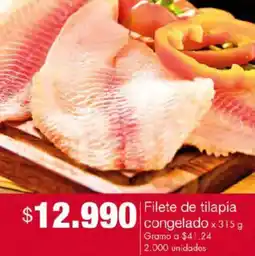Metro Filete de tilapia congelado oferta