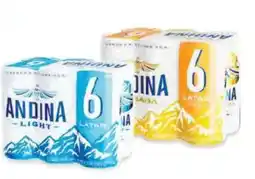 Metro En cervezas Andina dorada y light oferta