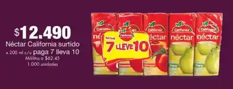 Metro Néctar California surtido paga 7 lleva 10 oferta
