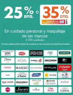 Metro En cuidado personal y maquillaje de las marcas oferta
