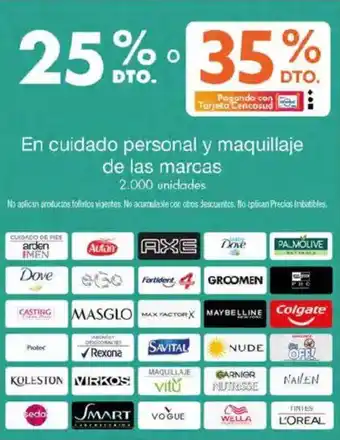 Metro En cuidado personal y maquillaje de las marcas oferta