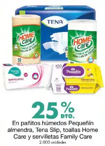 Metro En pañitos húmedos Pequeñín almendra, Tena Slip, toallas Home Care y servilletas Family Care oferta