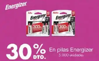 Metro En pilas Energizer oferta