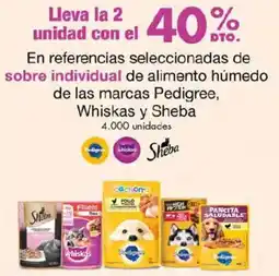 Metro En referencias seleccionadas de sobre individual de alimento húmedo de las marcas Pedigree, Whiskas y Sheba oferta
