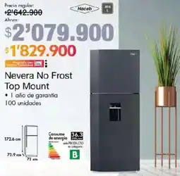Metro Nevera No Frost Top Mount oferta