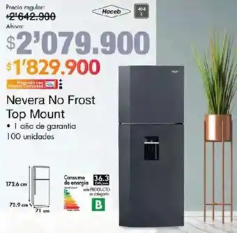 Metro Nevera No Frost Top Mount oferta