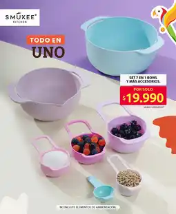 Ara Smukee kitchen set 7 en 1 bowl y más accesorios oferta