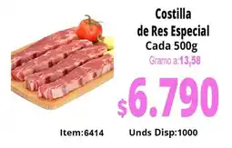 MercaTodo Costilla de Res Especial oferta