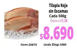 MercaTodo Tilapia Roja sin Escamas oferta