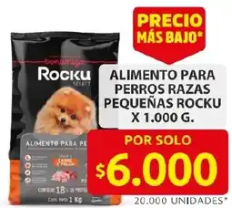 Ara alimento para perros razas pequeñas rocku oferta