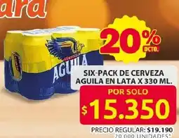 Ara Six-pack de cerveza aguila en lata oferta