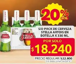 Ara Six-pack de cerveza stella artois en botella oferta
