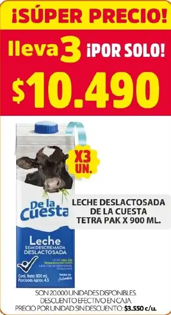 Ara Leche deslactosada de la cuesta tetra pak oferta