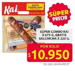 Ara Súper combo kai gratis salchicha oferta