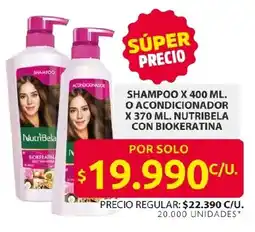 Ara Shampoo o acondicionador nutribela con biokeratina oferta