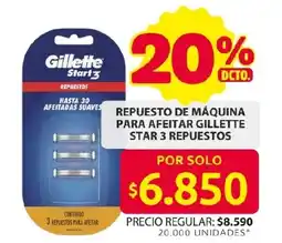 Ara Repuesto de máquina para afeitar gillette star 3 repuestos oferta