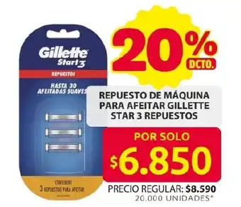 Ara Repuesto de máquina para afeitar gillette star 3 repuestos oferta