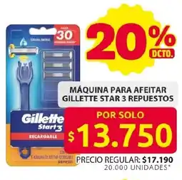 Ara Máquina para afeitar gillette star 3 repuestos oferta