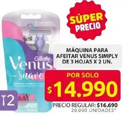 Ara Máquina para afeitar venus simply de 3 hojas oferta