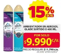 Ara Ambientador en aerosol glade surtido oferta