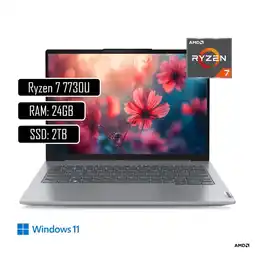 Falabella PORTATIL THINKBOOK - AMD RYZEN 7 7730U - 24GB DDR4 - 2TB SSD - WIN 11 PRO oferta