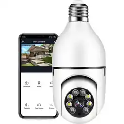 Falabella Cámara De Seguridad Wifi Bombillo Robotica Panoramica Ip 360° oferta