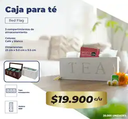 Tiendas D1 Caja para té Red Flag oferta