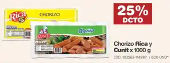 Makro Chorizo Rica y Cunit oferta