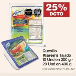 Makro Quesillo Klaren's Tajado oferta