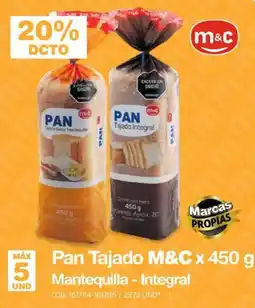 Makro Pan Tajado M&C Mantequilla - Integral oferta