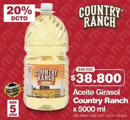 Makro Aceite Girasol Country Ranch oferta