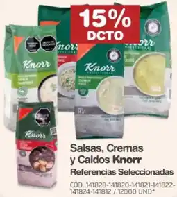 Makro Salsas, Cremas y Caldos Knorr Referencias Seleccionadas oferta
