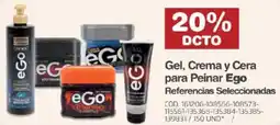 Makro Gel, Crema y Cera para Peinar Ego Referencias Seleccionadas oferta