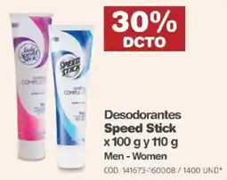 Makro Desodorantes Speed Stick Men - Women oferta