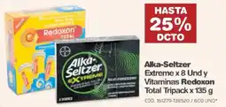 Makro Alka-Seltzer Extreme y Vitaminas Redoxon Total Tripack oferta