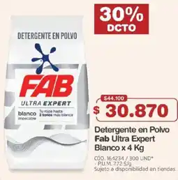 Makro Detergente en Polvo Fab Ultra Expert Blanco oferta