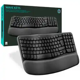 Falabella Teclado Inalámbrico Ergonómico WAVE KEYS Gris Español oferta