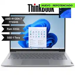 Falabella THINKBOOK INTEL RYZEN 7 7730U - Ram 24GB DDR5 - 1Tera SSD - WIN 11 PRO 14 - RJ45 oferta