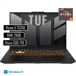 Falabella PORTATIL TUF GAMING AMD RYZEN 5 7535HS 24GBDDR5 1TB SSD PANT 15,6 FHD RTX 2050 4GB oferta