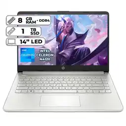 Falabella PORTATIL 14-DQ0533LA INTEL CELERON N4120 8GB RAM 1TB SSD PANTALLA 14 LED oferta