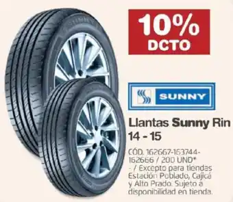 Makro Llantas Sunny Rin 14-15 oferta