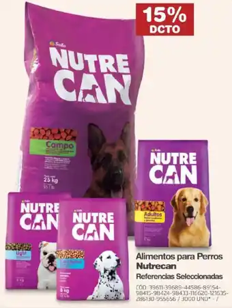 Makro Alimentos para Perros Nutrecan Referencias Seleccionadas oferta