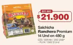 Makro Salchicha Ranchera Premium oferta