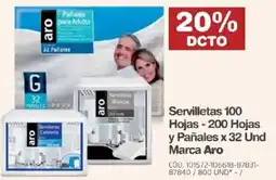 Makro Servilletas y Pañales Marca Aro oferta