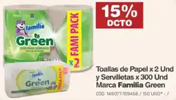 Makro Toallas de Papel y Servilletas Marca Familia Green oferta