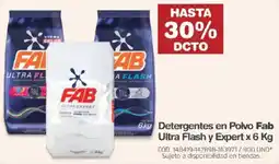Makro Detergentes en Polvo Fab Ultra Flash y Expert oferta