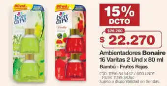 Makro Ambientadores Bonaire Bambú - Frutos Rojos oferta