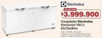 Makro Congelador Electrolux Horizontal Efc70w3htw oferta