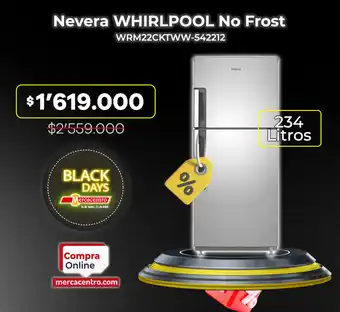 MercaCentro Nevera WHIRLPOOL No Frost WRM22CKTWW-542212 oferta